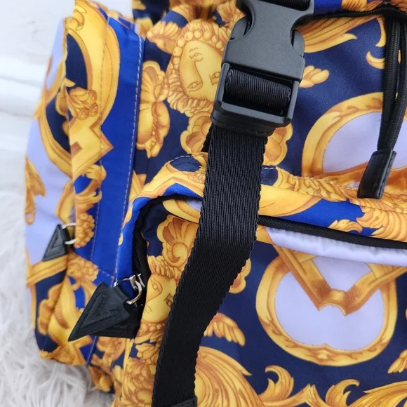 Versace Baroque Print Nylon Backpack - Made in Italy - Picture 5 of 14